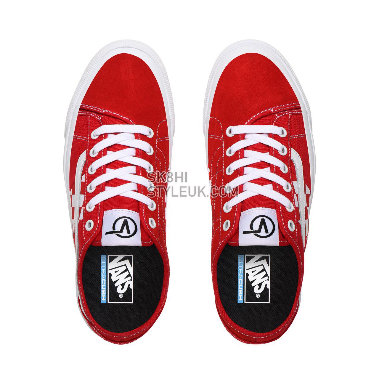 Vans Check Bess NI Red Classic Mens Womens - (Check) Red/True White VN0A4BTHWOW Shoes