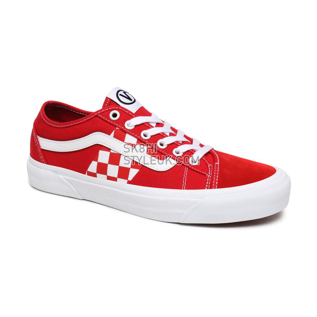 Vans Check Bess NI Red Classic Mens Womens - (Check) Red/True White VN0A4BTHWOW Shoes