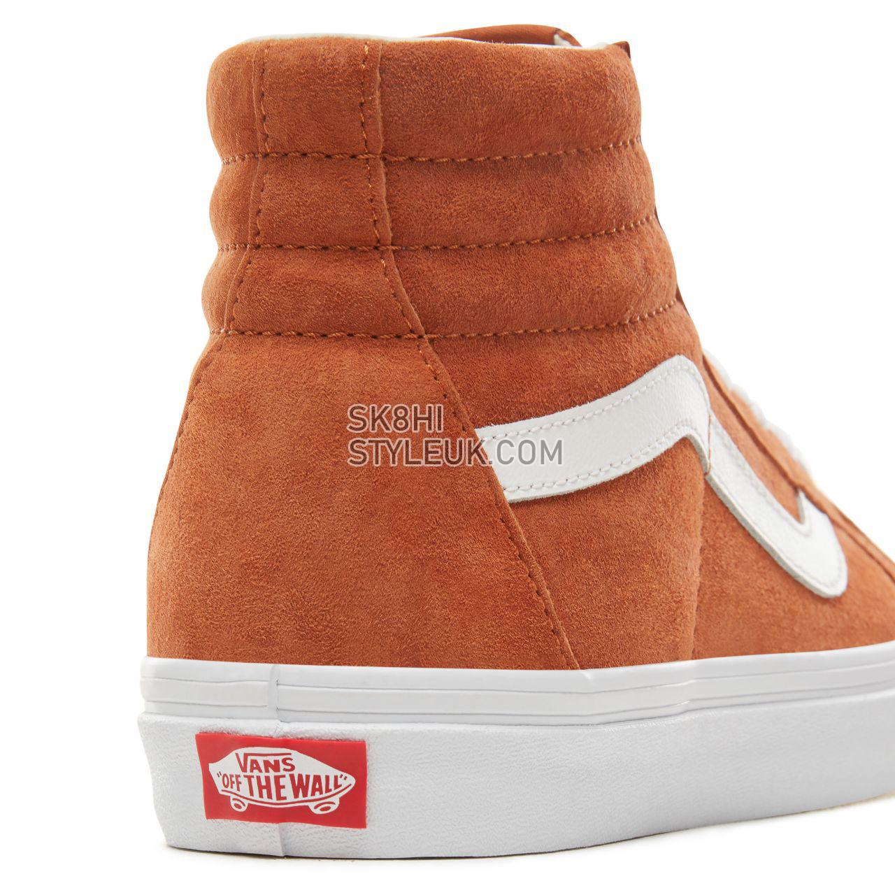 Vans Suede Sk8-Hi Reissue Classic Mens Womens - (Pig Suede) Leather Brown/True White VA2XSBU5K Shoes