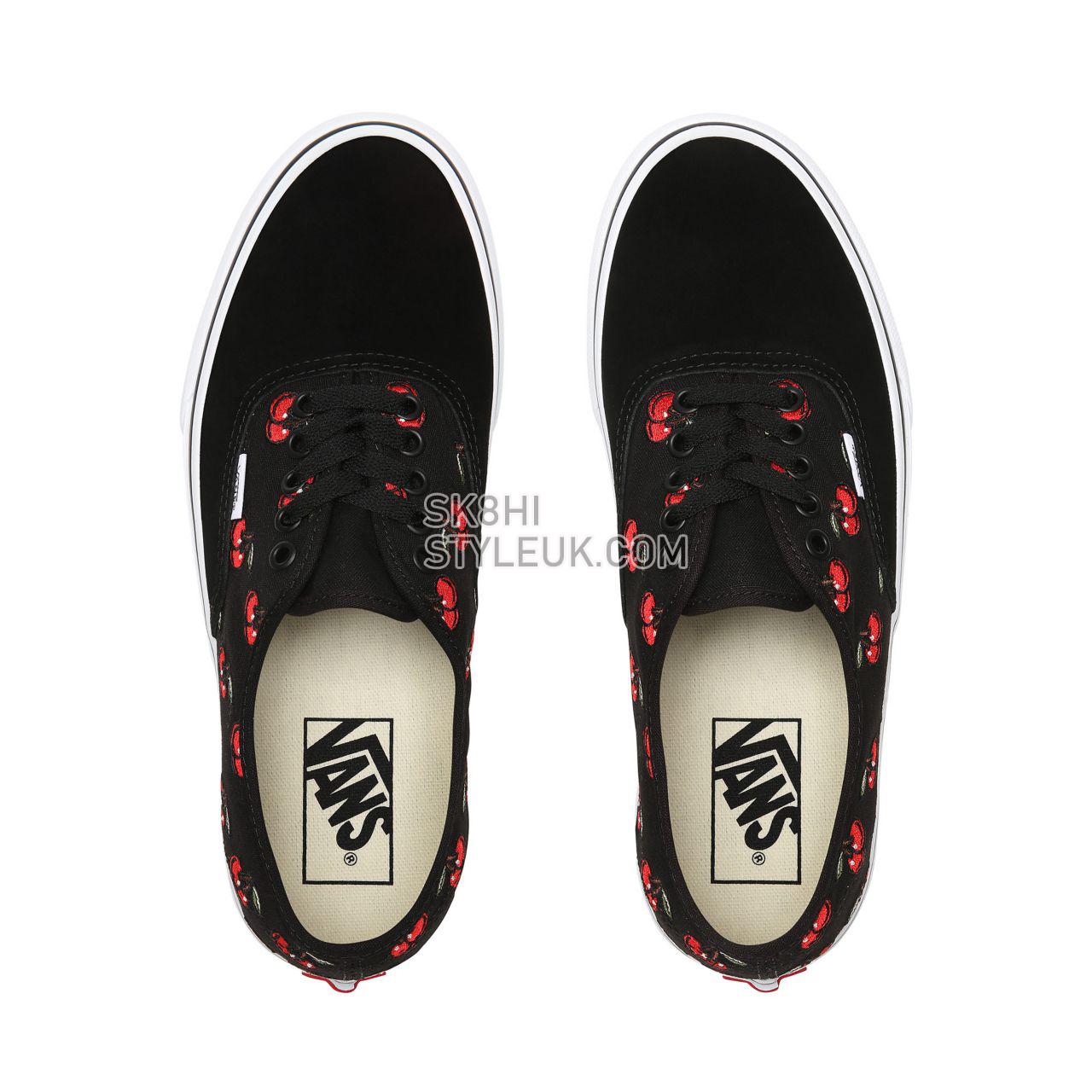 Vans Cherries Authentic Black Classic Mens Womens - (Cherries) Black VN0A2Z5IL6M Shoes