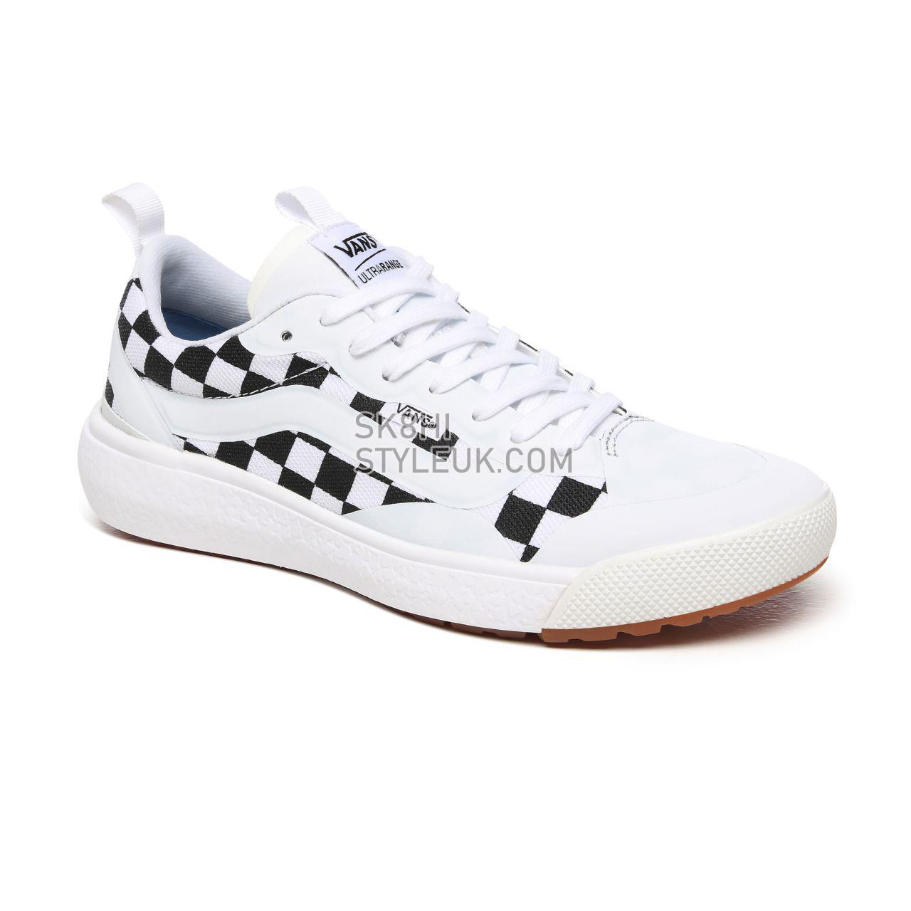 Vans Checkerboard UltraRange EXO Black Classic Womens - (Checkerboard) True White/Black VN0A4U1K27I Shoes