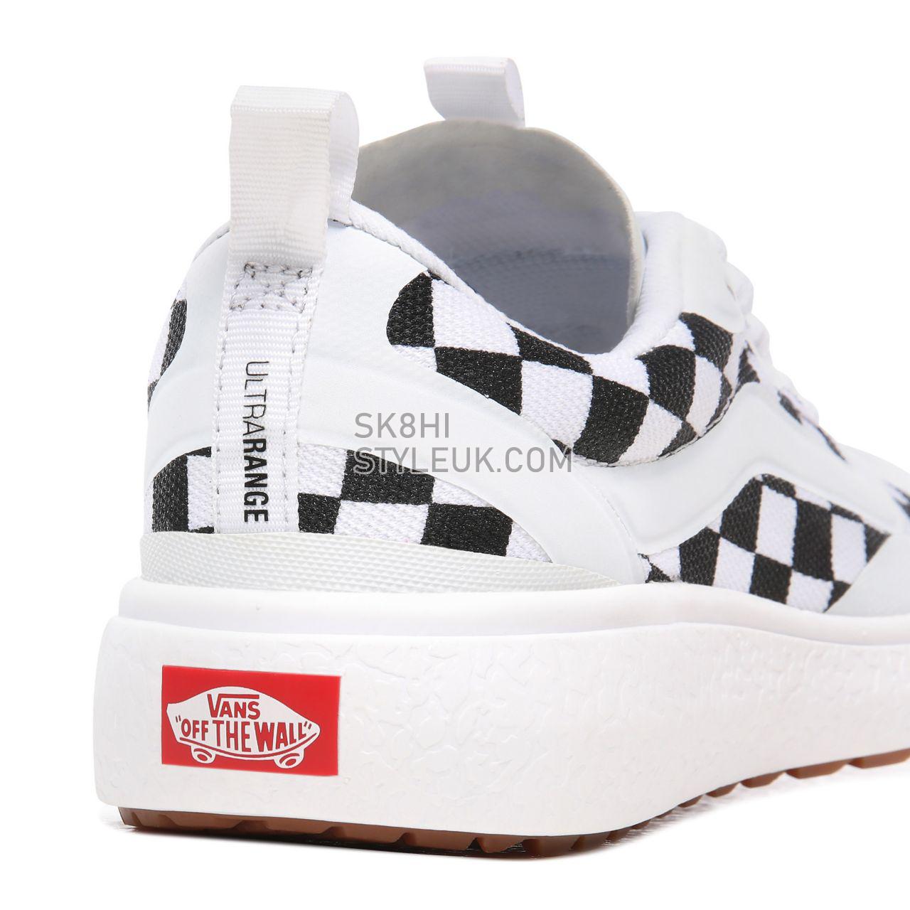 Vans Checkerboard UltraRange EXO Black Classic Womens - (Checkerboard) True White/Black VN0A4U1K27I Shoes