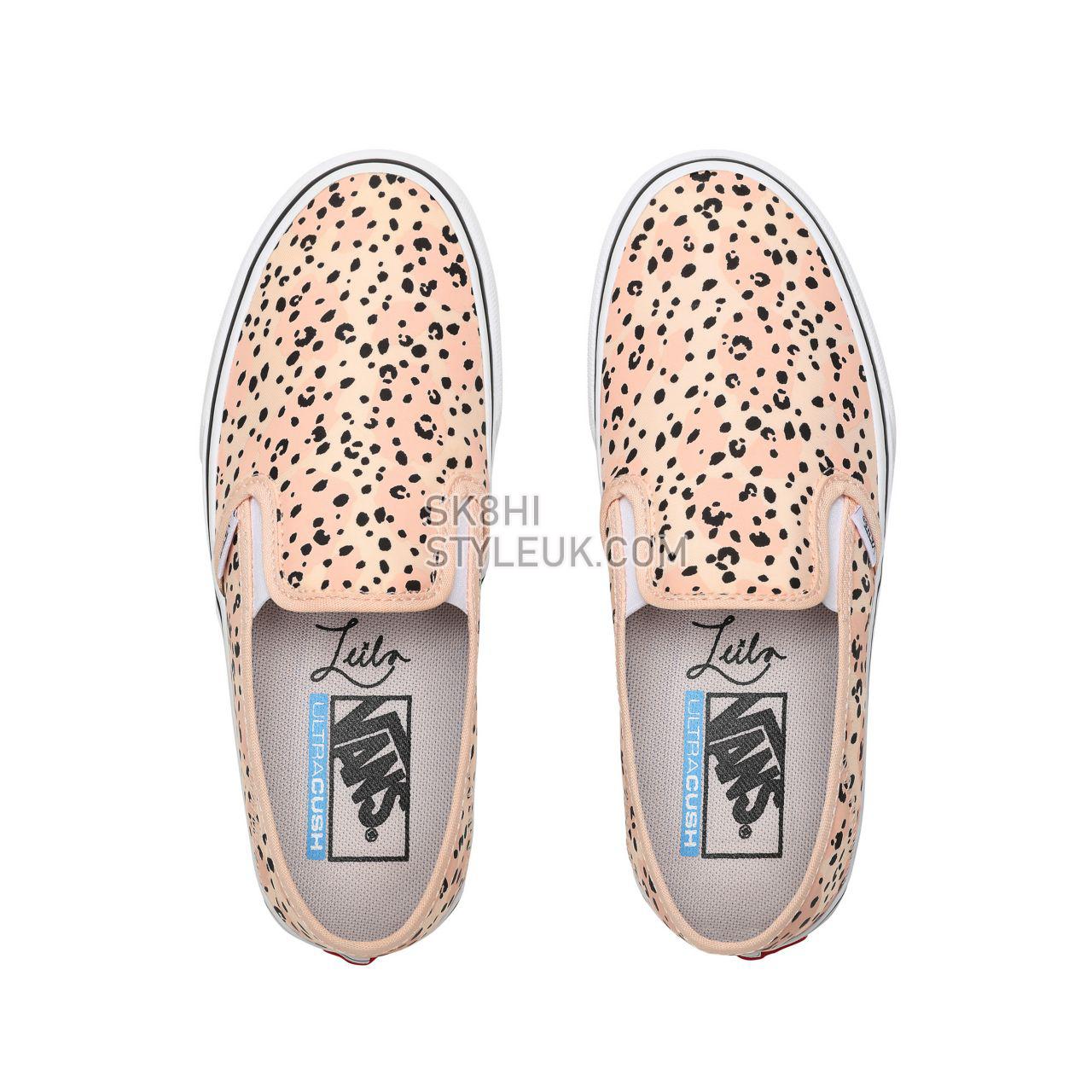 Vans Leila Hurst Slip-On Surf Pink Classic Womens - (Leila Hurst) Tiny Animal VN0A3MVDWOL Shoes