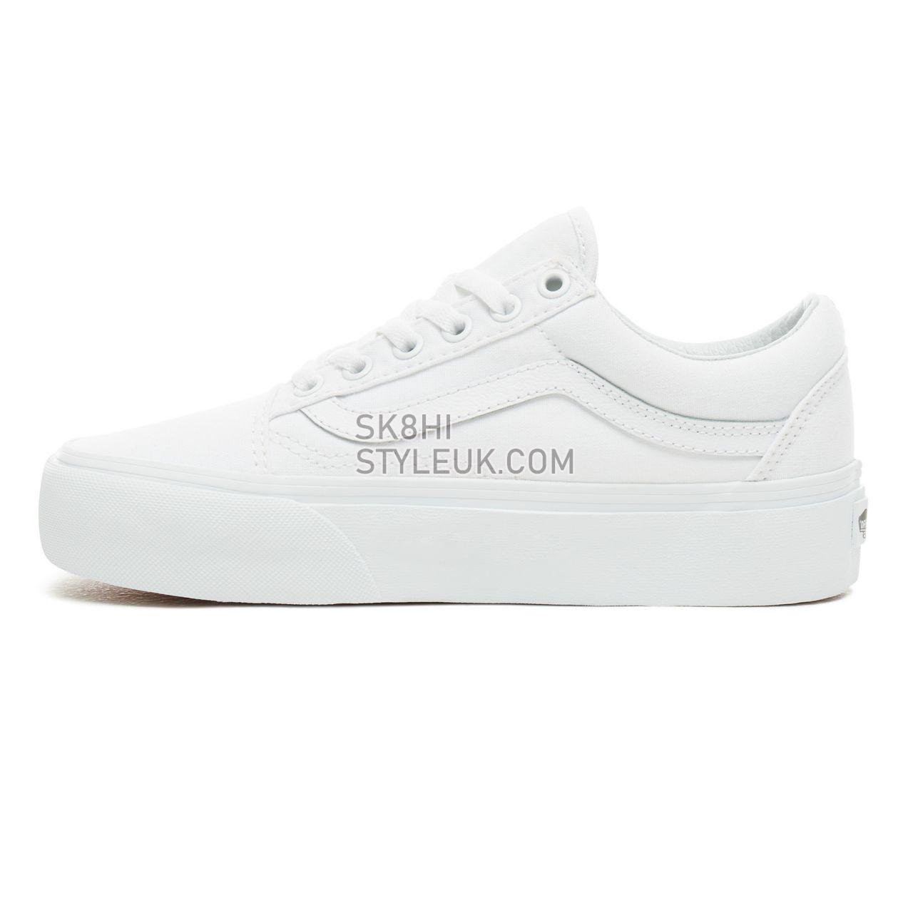 Vans Old Skool Platform White Classic Womens - True White VN0A3B3UW00 Shoes