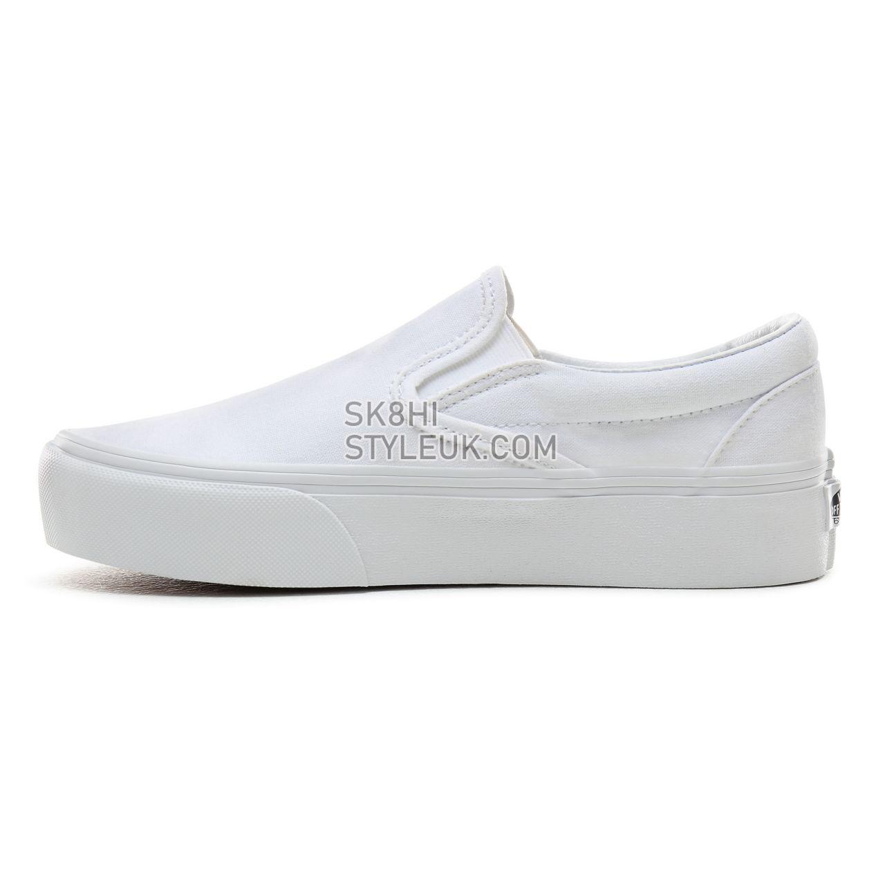 Vans Slip-On Platform White Classic Womens - True White VN0A3JEZW00 Shoes