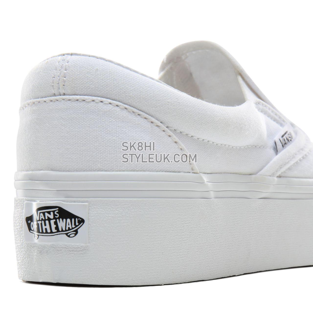 Vans Slip-On Platform White Classic Womens - True White VN0A3JEZW00 Shoes