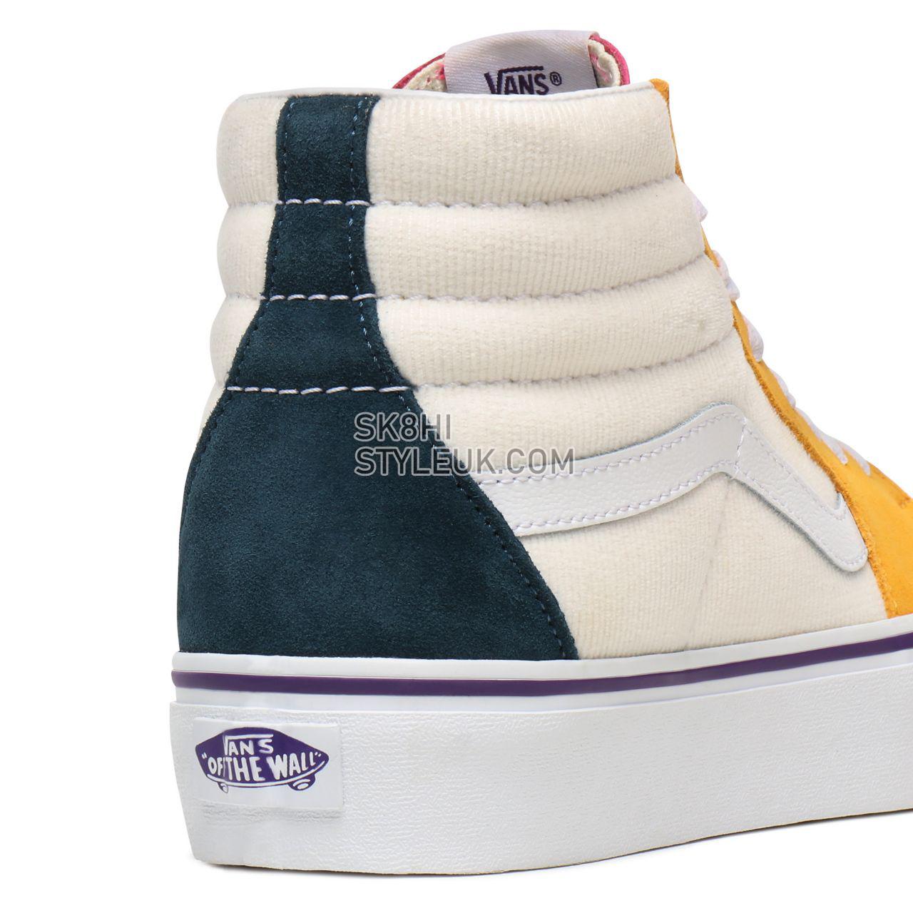 Vans Mini Cord Sk8-Hi Platform 2.0 Multicolour Classic Womens - (Mini Cord) Multi/True White VN0A3TKNWVY Shoes