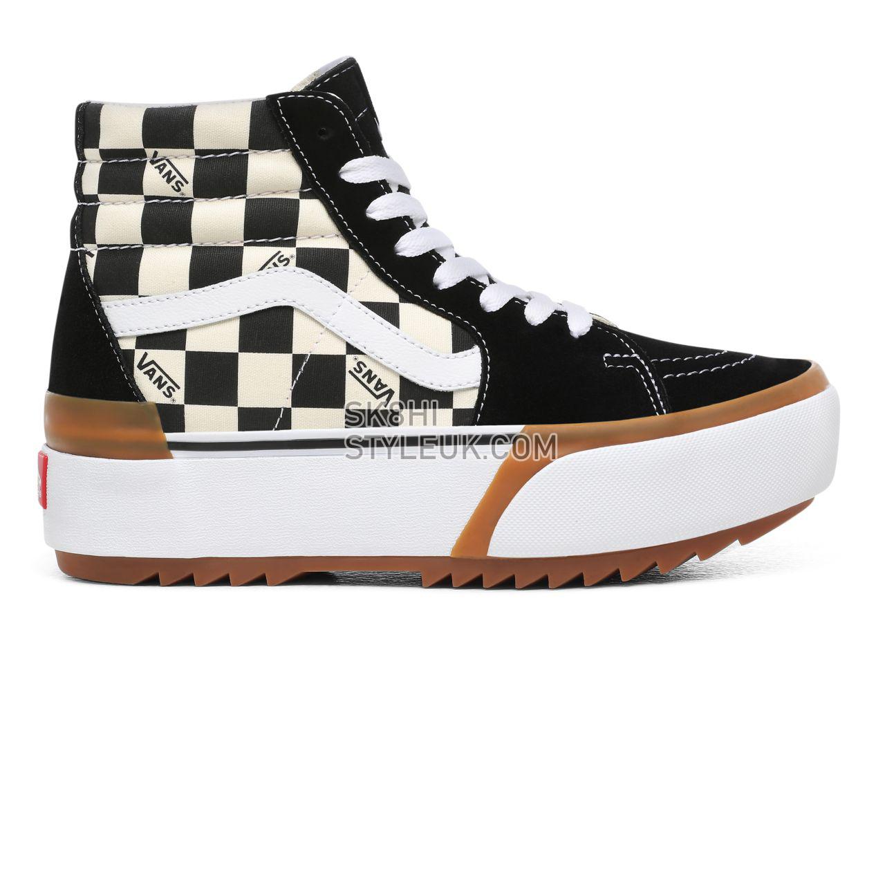 Vans Checkerboard Sk8-Hi Stacked Multicolour Classic Womens - (Checkerboard) Multi/True White VN0A4BTWVLV Shoes