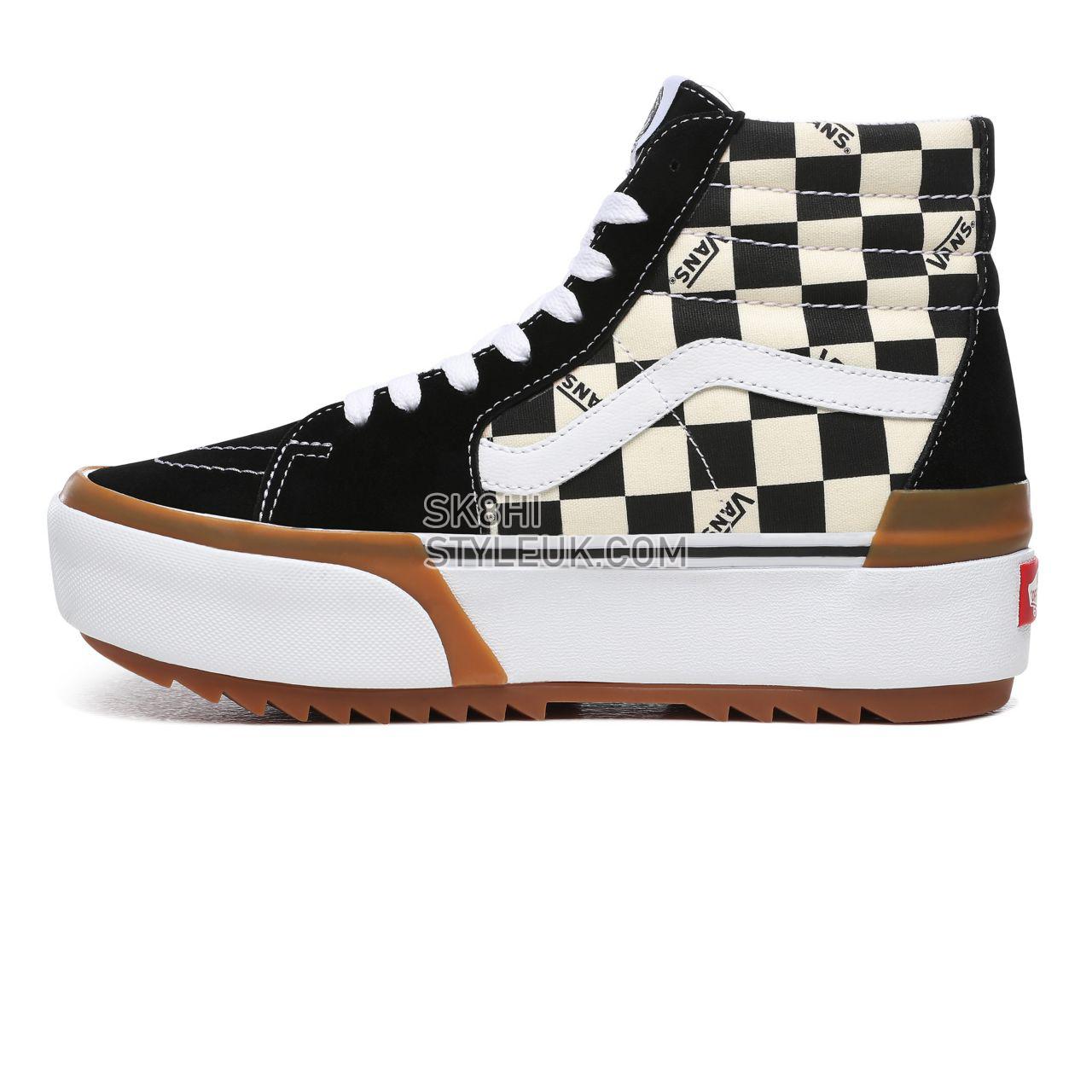 Vans Checkerboard Sk8-Hi Stacked Multicolour Classic Womens - (Checkerboard) Multi/True White VN0A4BTWVLV Shoes