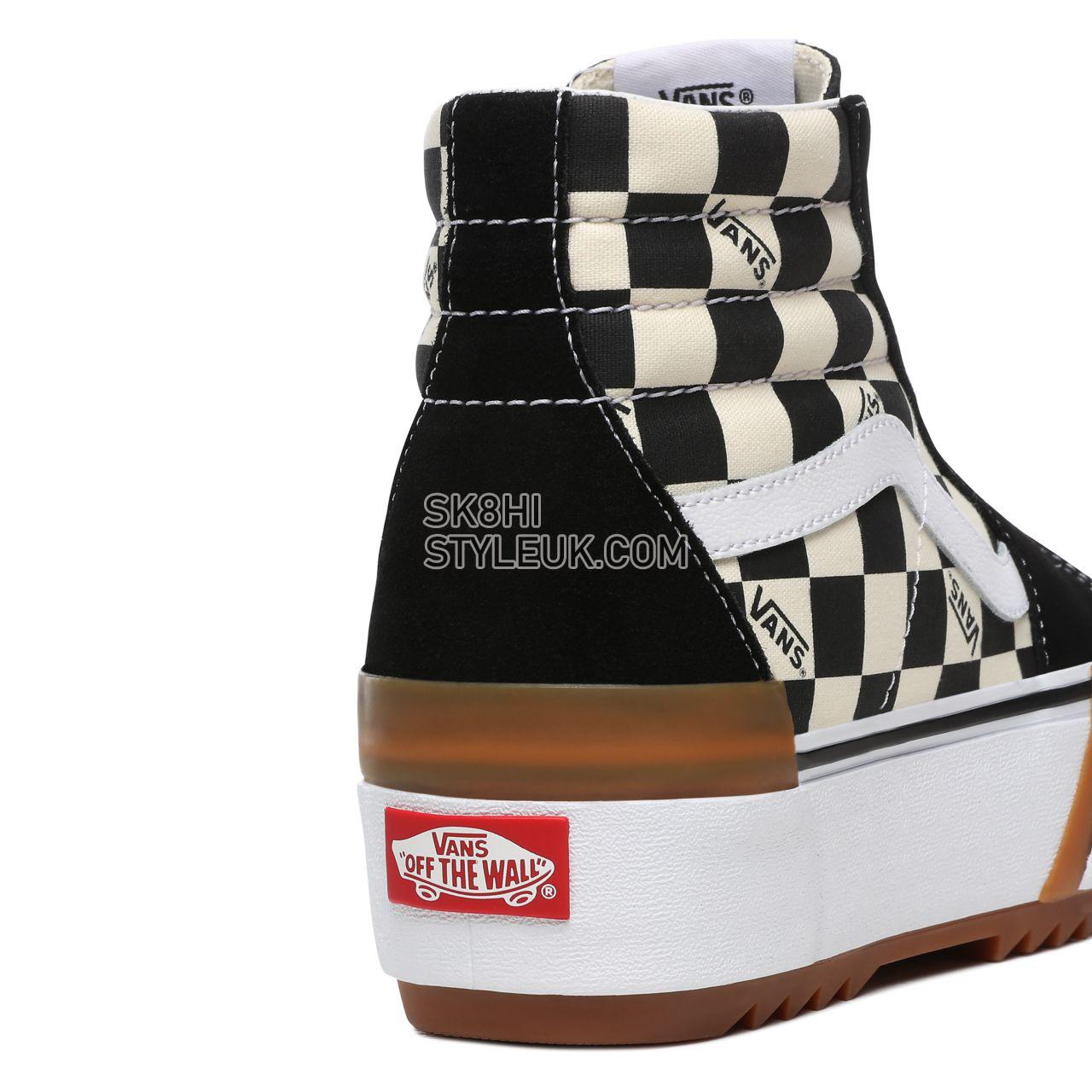 Vans Checkerboard Sk8-Hi Stacked Multicolour Classic Womens - (Checkerboard) Multi/True White VN0A4BTWVLV Shoes