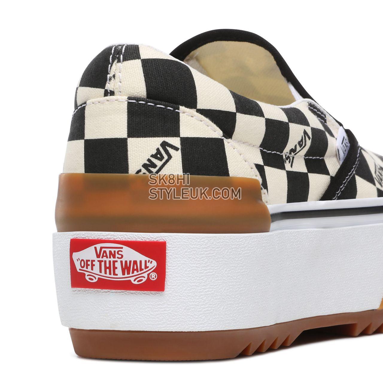 Vans Checkerboard Classic Slip-On Stacked Multicolour Classic Womens - (Checkerboard) Multi/True White VN0A4TZVVLV Shoes