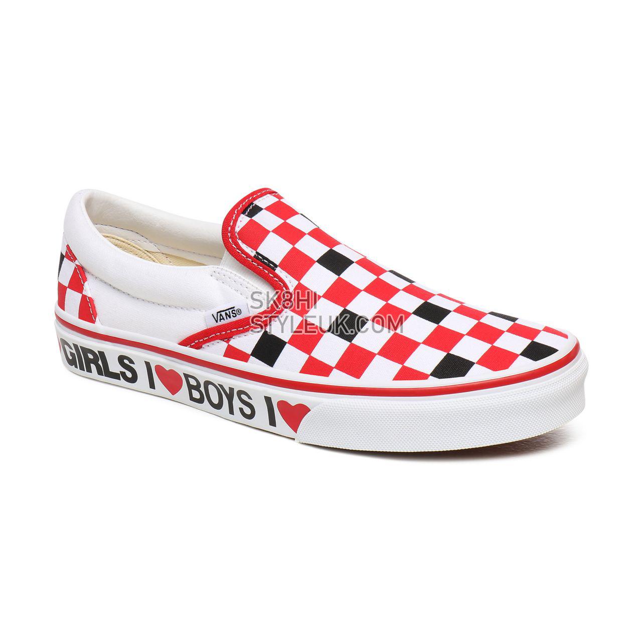 Vans I Heart Classic Slip-On Black Classic Womens - (I Heart) Black/True White VN0A4U38WKU Shoes