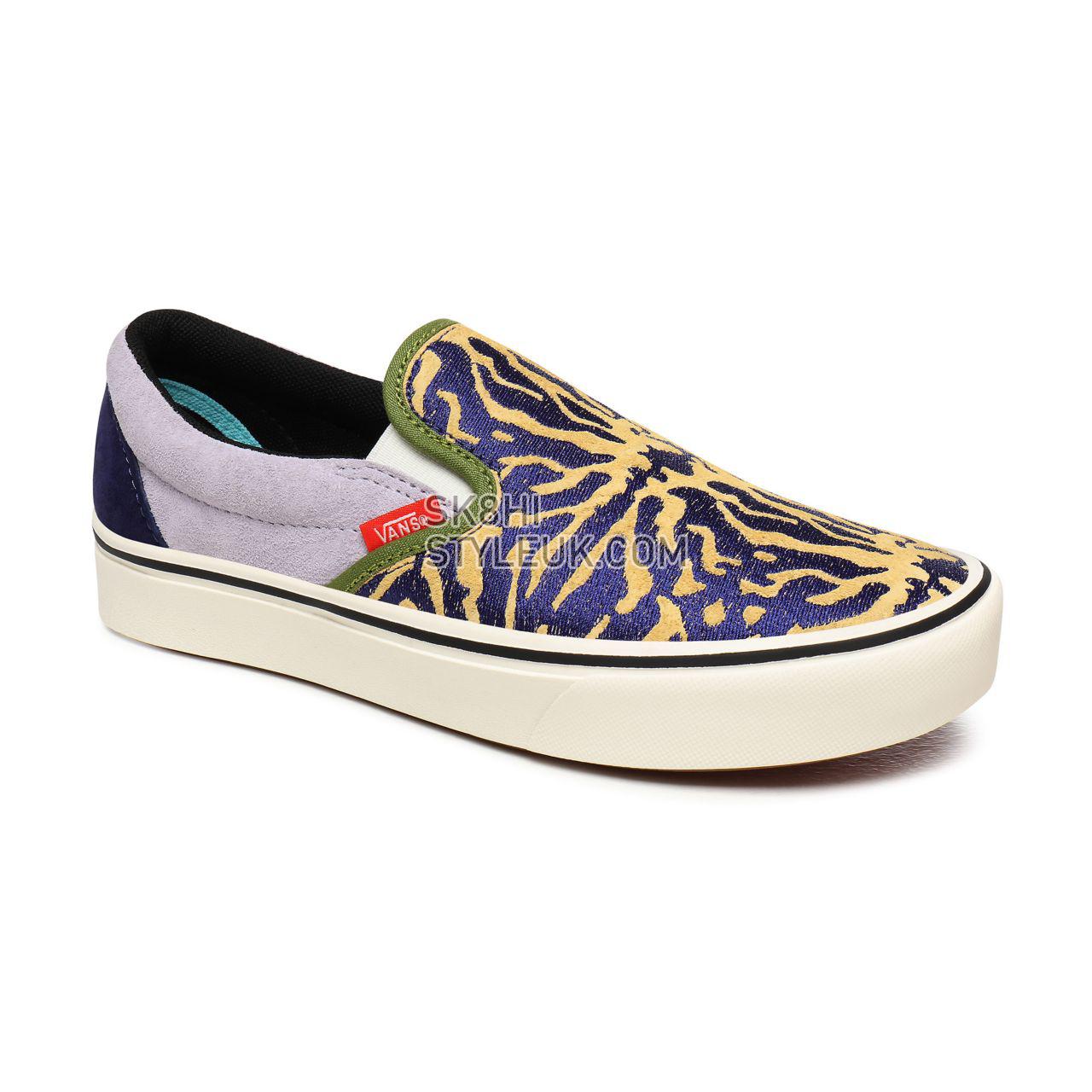 Vans Bugs ComfyCush Slip-On Multicolour Classic Womens - (Bugs) Blueprint VN0A3WMDWWG Shoes