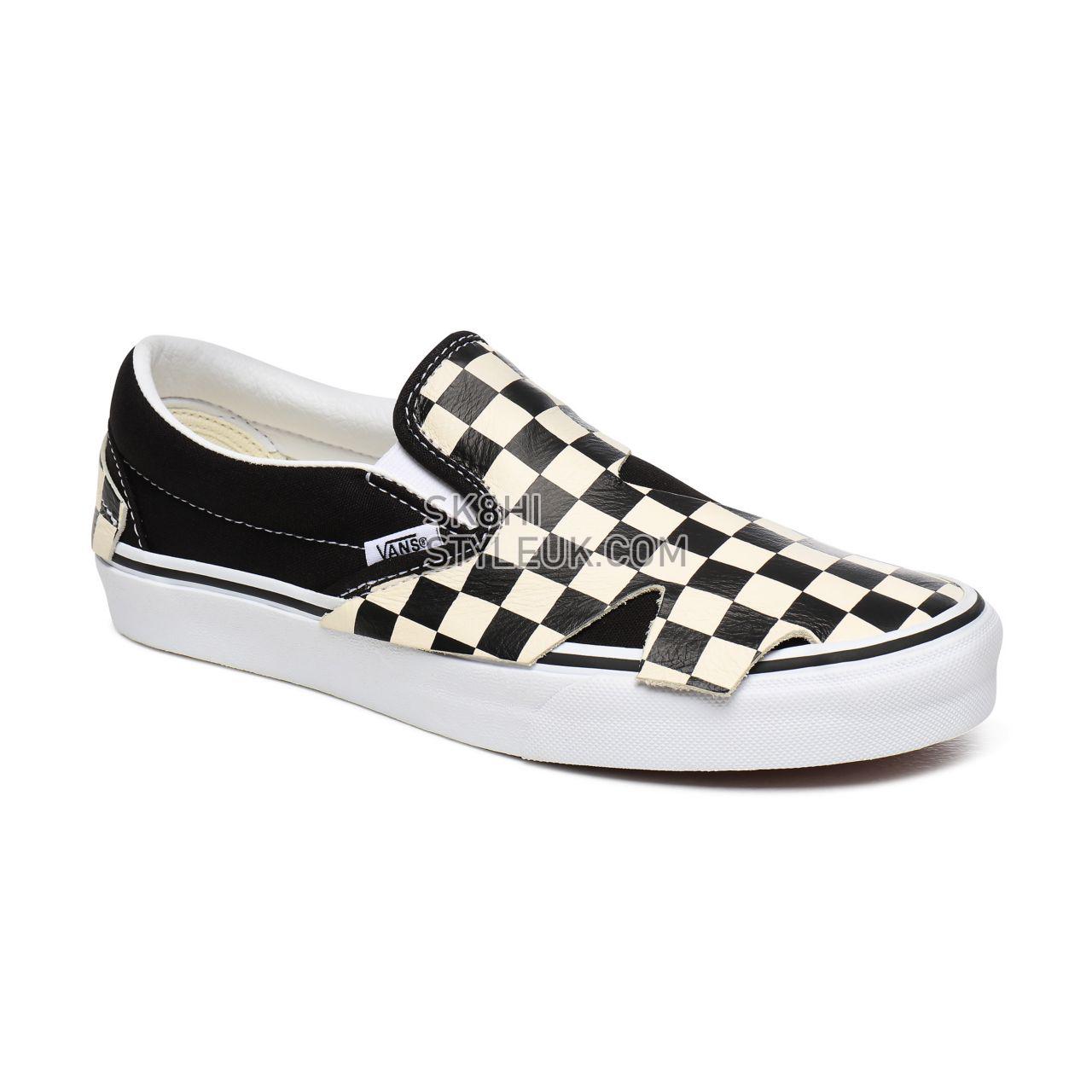 Vans Classic Slip-On Origami Checkerboard Classic Womens - Checkerboard/True White VN0A4TZTQXH Shoes