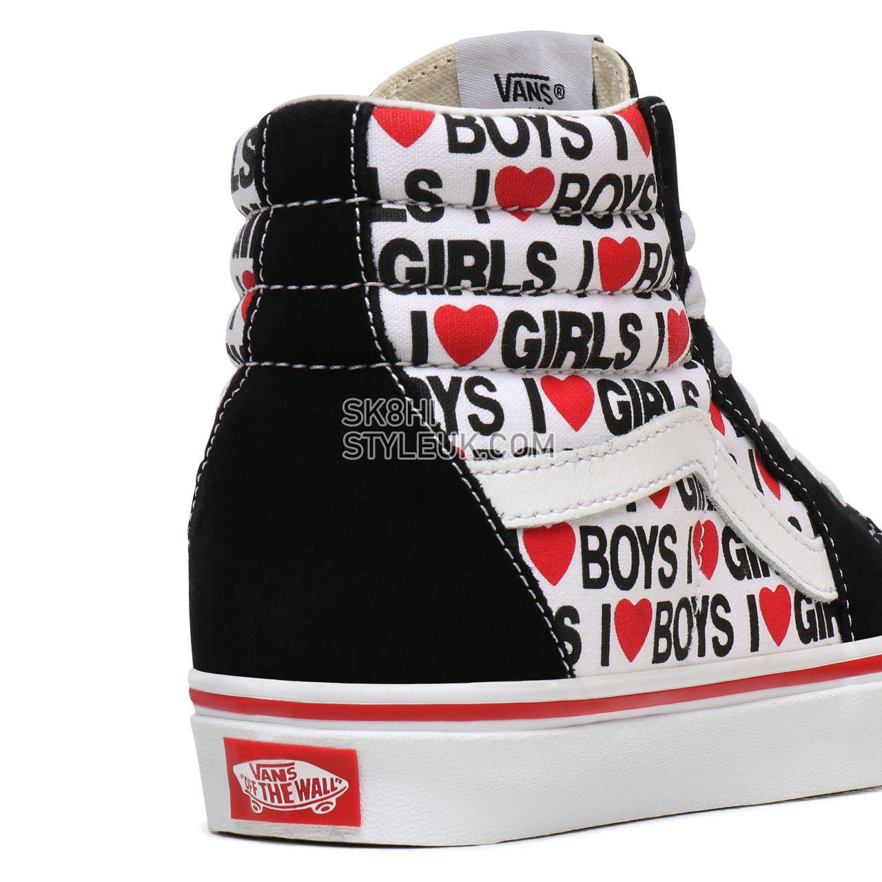 Vans I Heart Sk8-Hi Black Classic Womens - (I Heart) Black/True White VN0A4U3CWKU Shoes