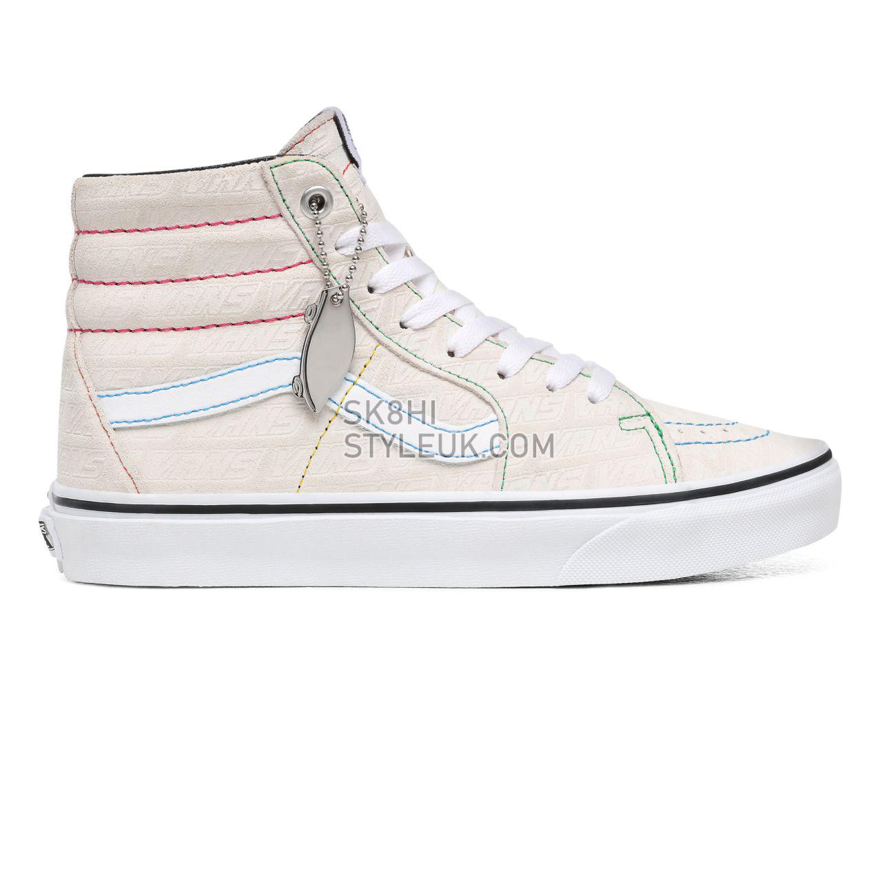 Vans Emboss Sk8-Hi White Classic Womens - (Vans Emboss) White/True White VN0A4U3CXGH Shoes