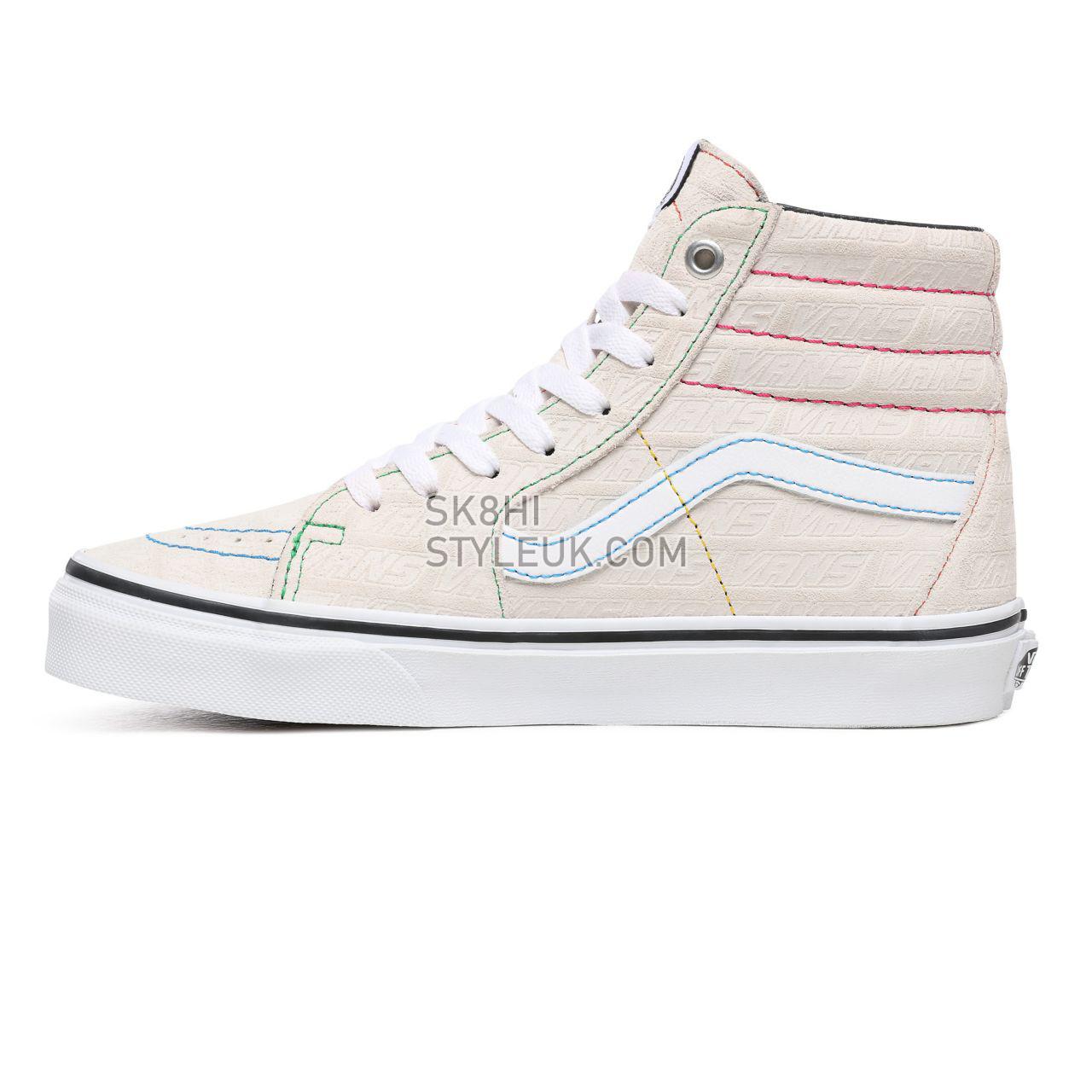 Vans Emboss Sk8-Hi White Classic Womens - (Vans Emboss) White/True White VN0A4U3CXGH Shoes