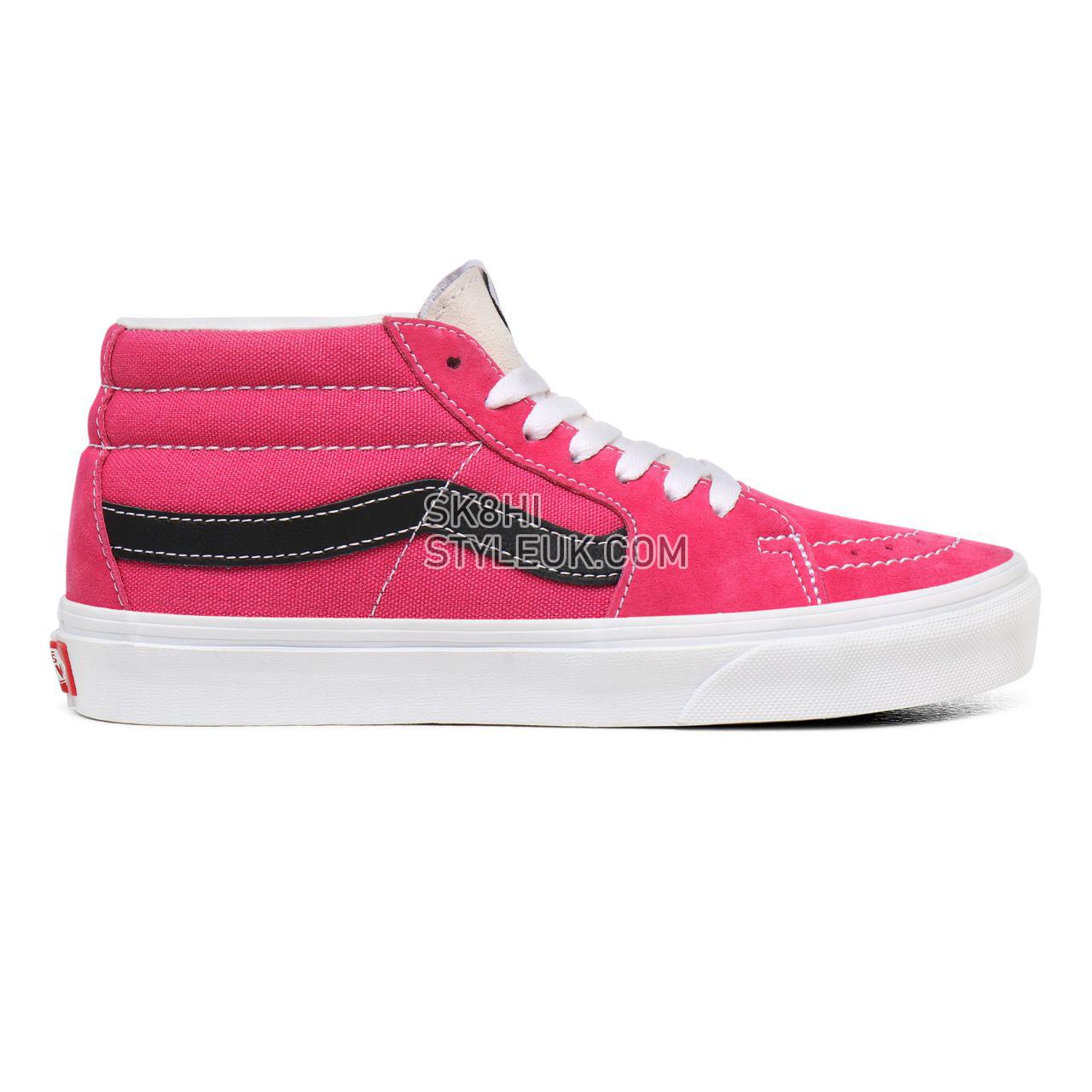 Vans Retro Sport Sk8-Mid Pink Classic Womens - (Retro Sport) Fuchsia Purple/True White VN0A3WM3XGG Shoes