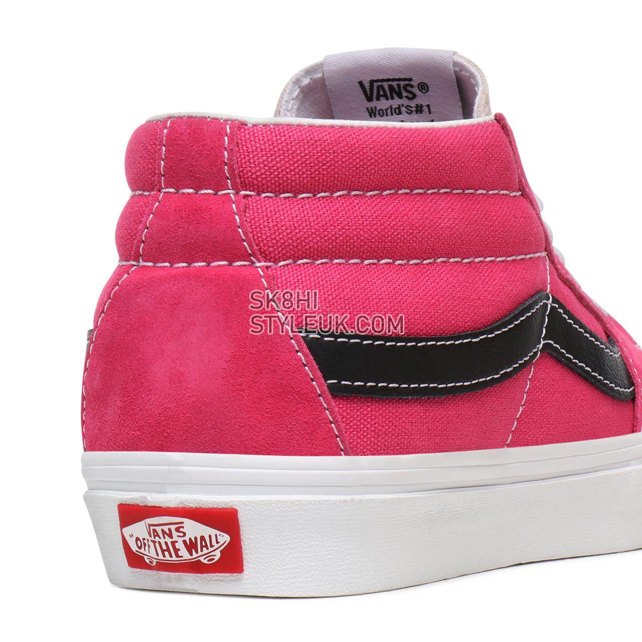 Vans Retro Sport Sk8-Mid Pink Classic Womens - (Retro Sport) Fuchsia Purple/True White VN0A3WM3XGG Shoes