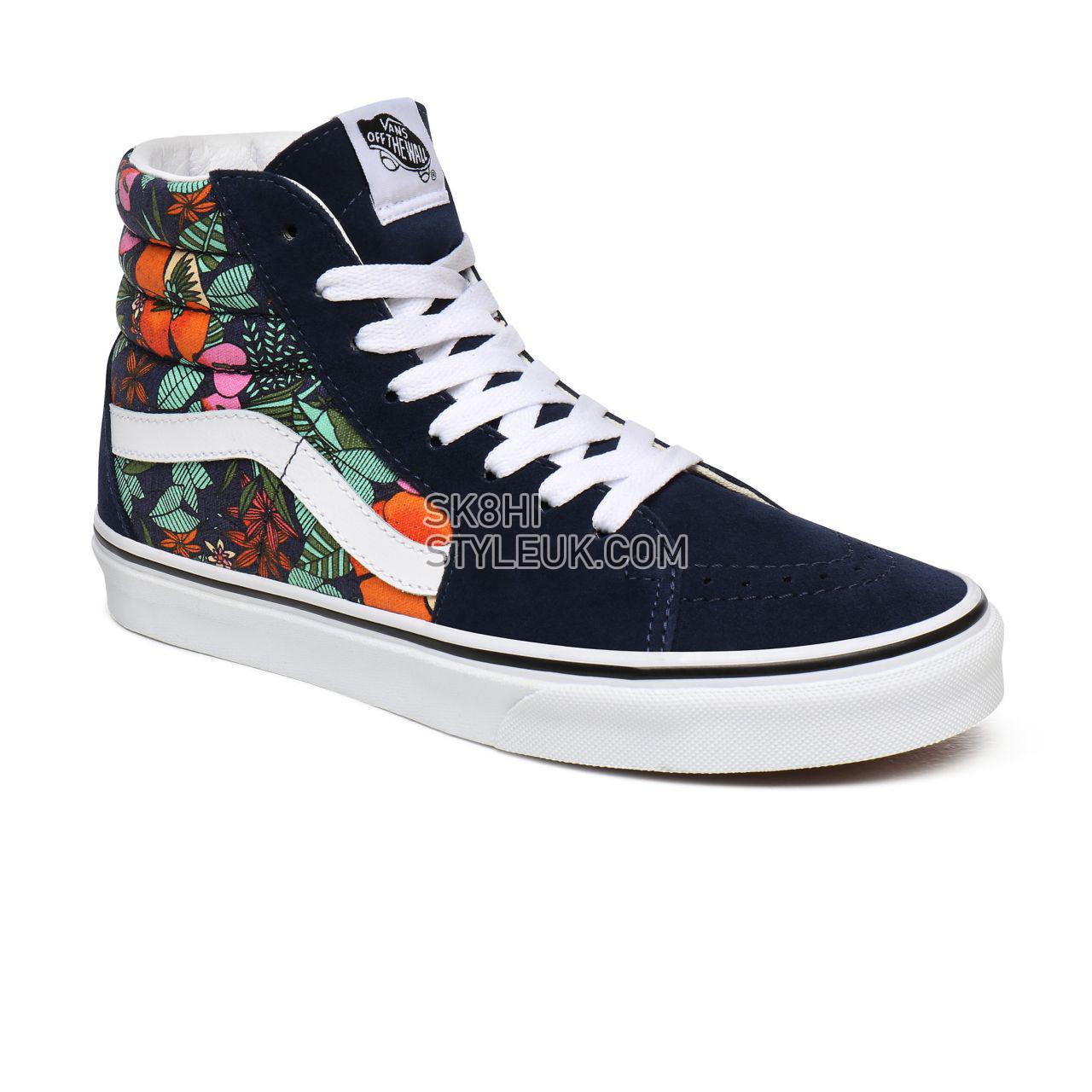 Vans Multi Tropic Sk8-Hi Multicolour Classic Womens - (Multi Tropic) Dress Blues/True White VN0A4U3CWH9 Shoes