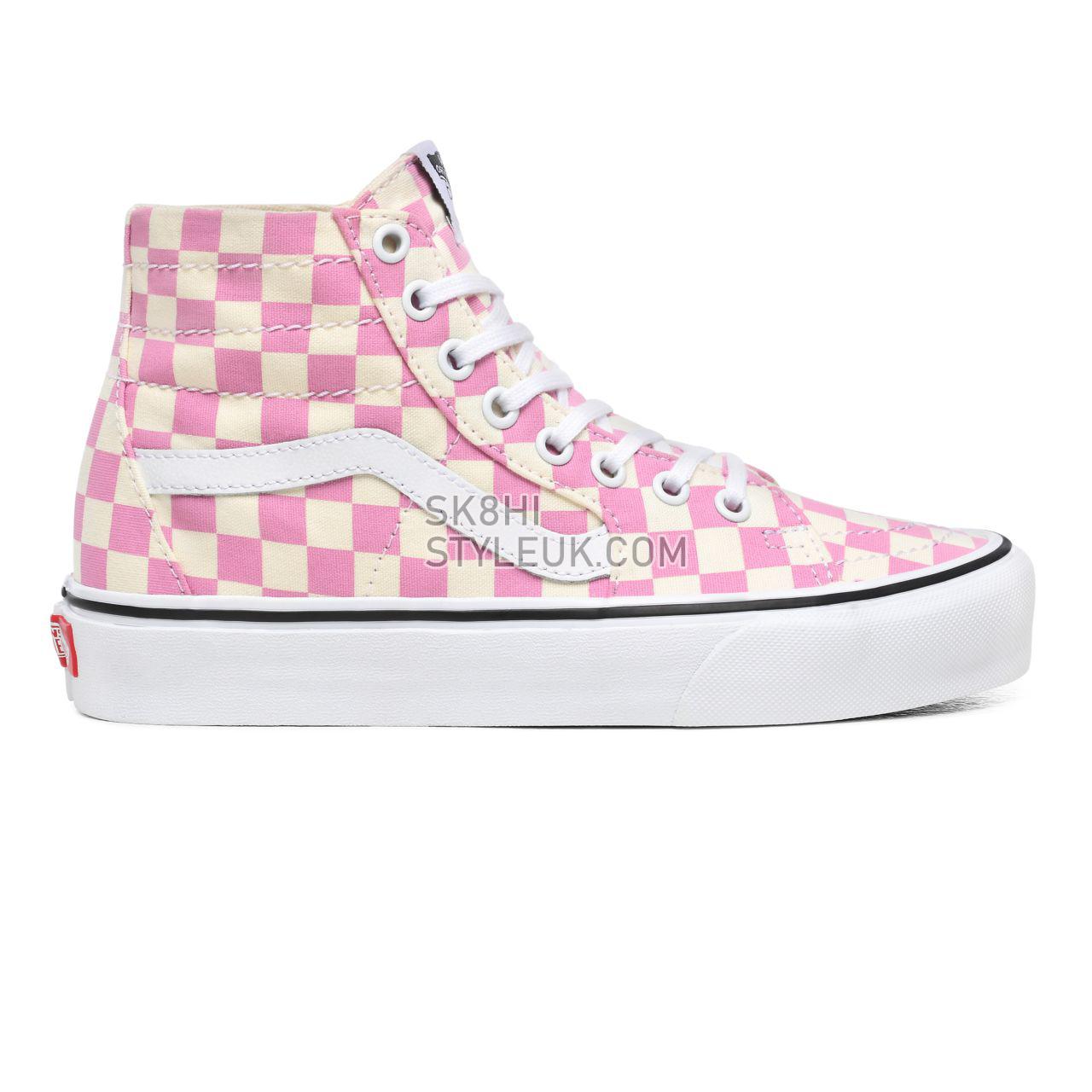 Vans Checkerboard Sk8-Hi Tapered Pink Classic Womens - (Checkerboard) Fuchsia Pink/True White VN0A4U16XHV Shoes