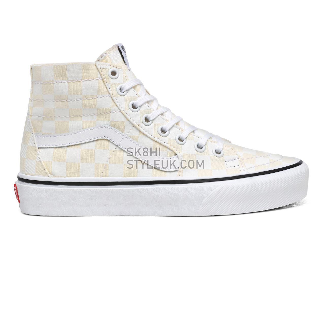 Vans Checkerboard Sk8-Hi Tapered White Classic Womens - (Checkerboard) White/True White VN0A4U16XHW Shoes