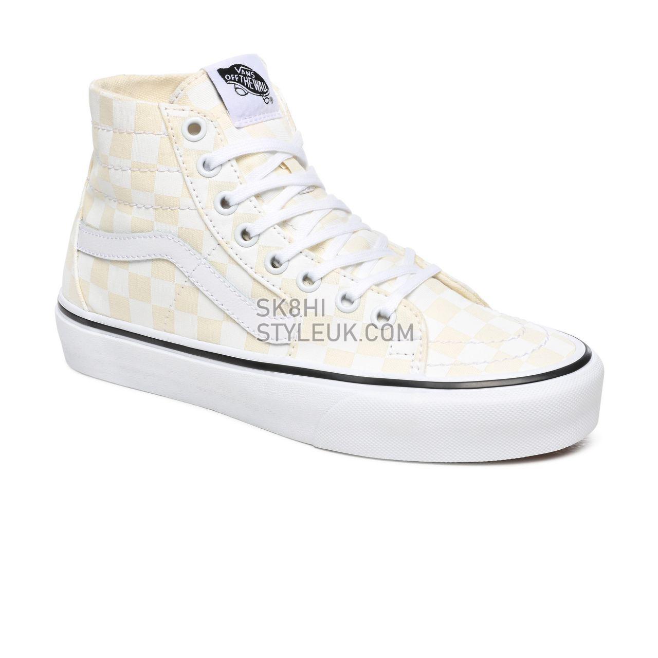 Vans Checkerboard Sk8-Hi Tapered White Classic Womens - (Checkerboard) White/True White VN0A4U16XHW Shoes