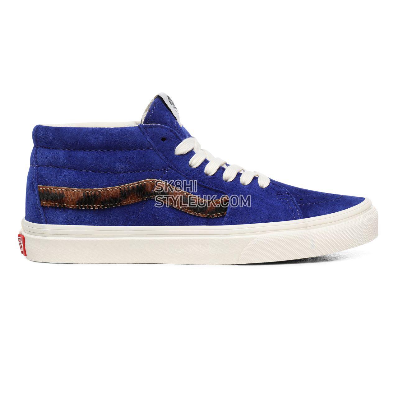 Vans Suede Sk8-Mid Blue Classic Womens - (Suede) Royal Blue/Calf Hair VN0A3WM3XHZ Shoes