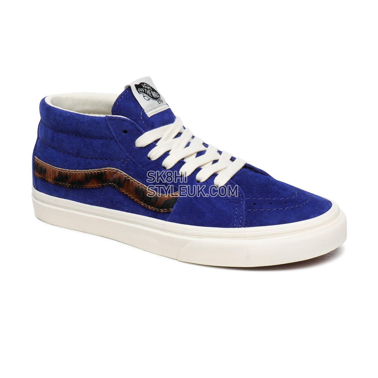 Vans Suede Sk8-Mid Blue Classic Womens - (Suede) Royal Blue/Calf Hair VN0A3WM3XHZ Shoes