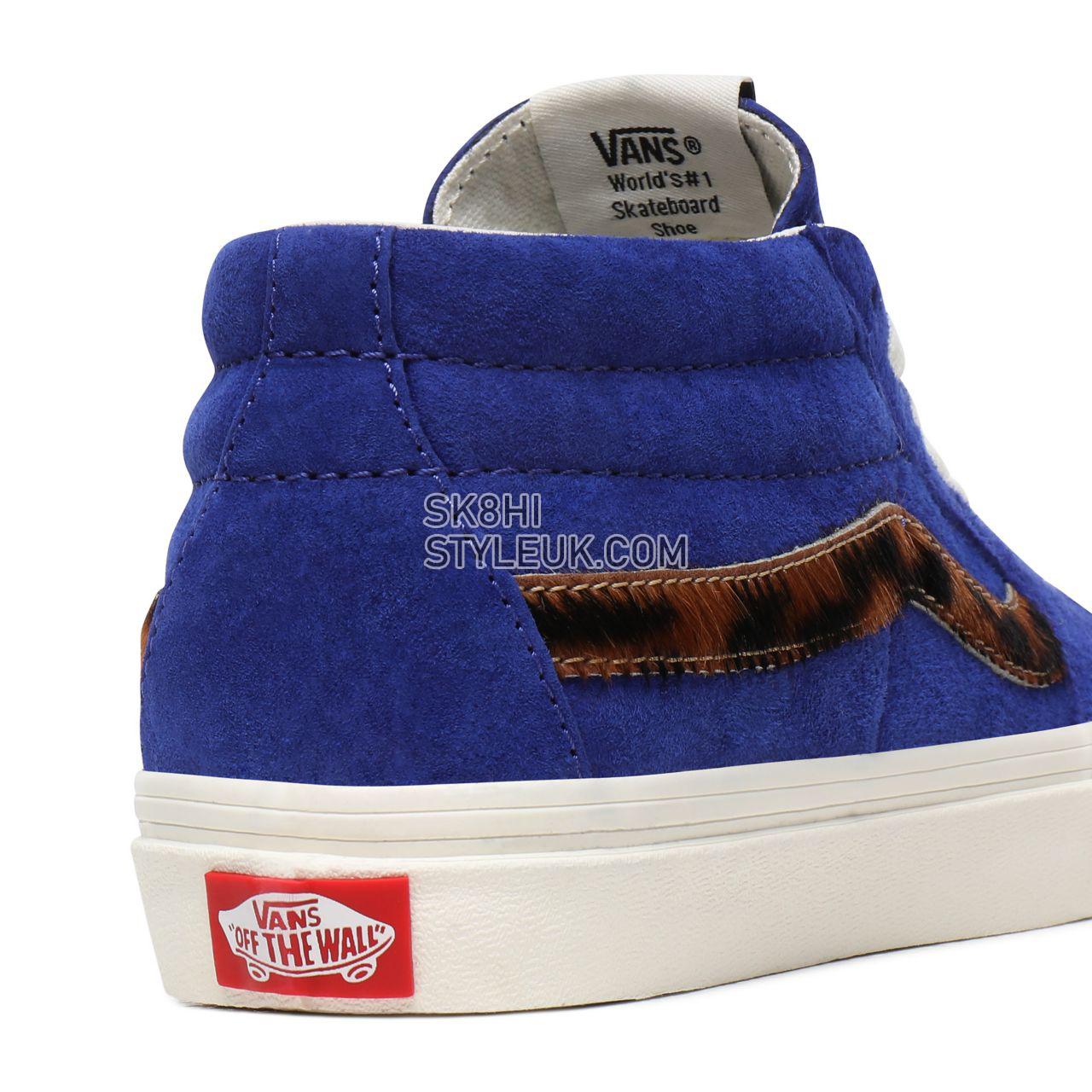 Vans Suede Sk8-Mid Blue Classic Womens - (Suede) Royal Blue/Calf Hair VN0A3WM3XHZ Shoes