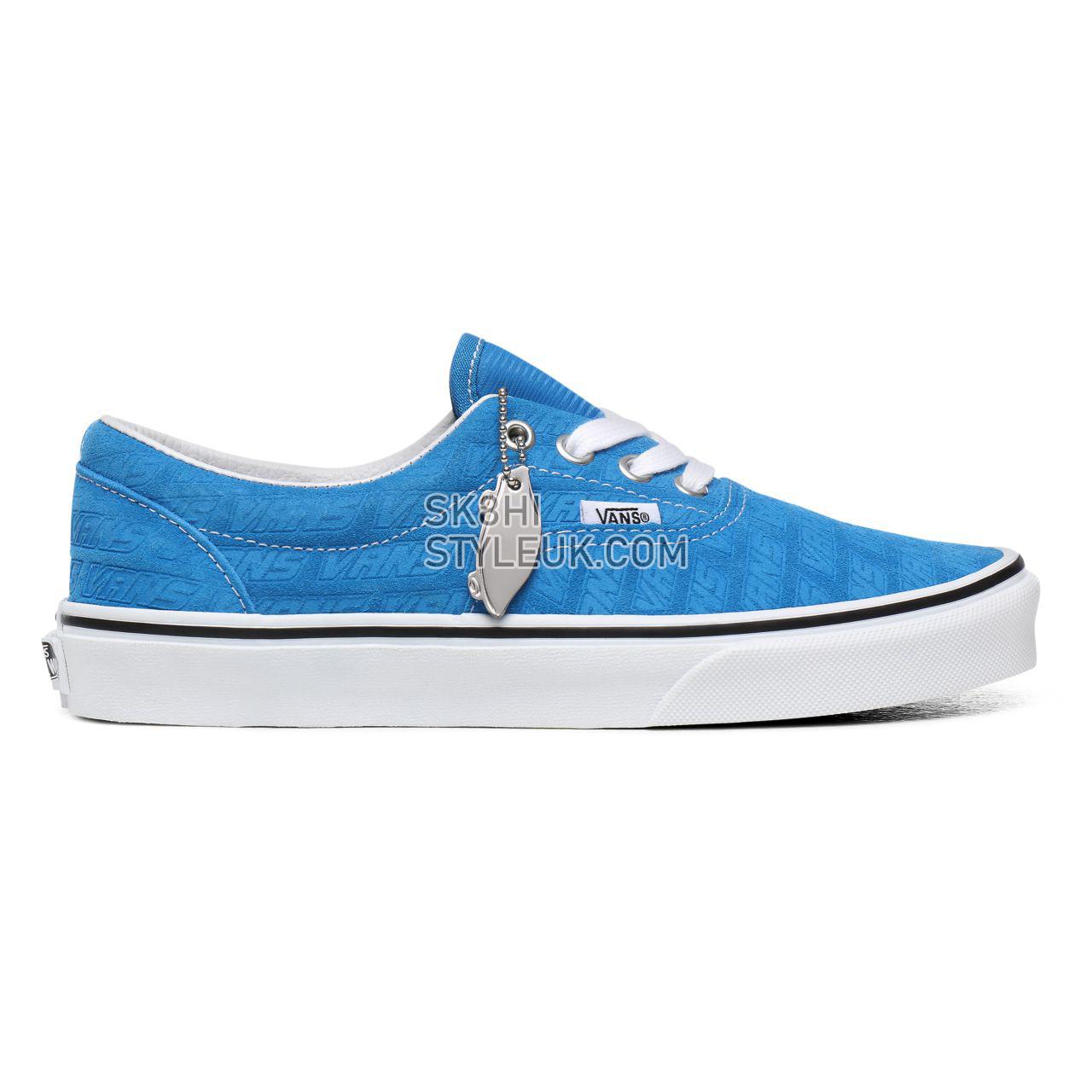 Vans Emboss Era Blue Classic Womens - (Vans Emboss) Mediterranian Blue/True White VN0A4U39X04 Shoes