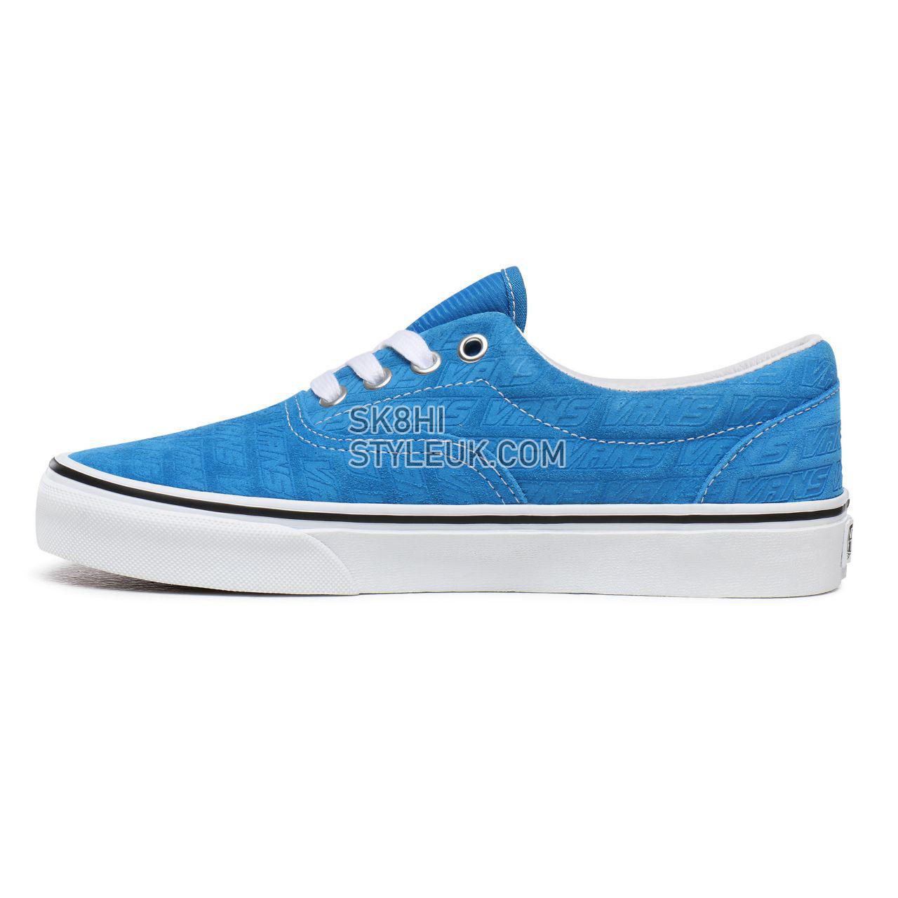 Vans Emboss Era Blue Classic Womens - (Vans Emboss) Mediterranian Blue/True White VN0A4U39X04 Shoes